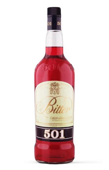 Fľaša alkoholu 501 Bitter