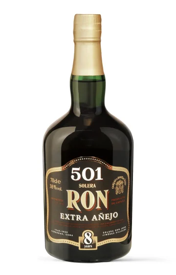 Fľaša alkoholu 501 Rum 8 ročný