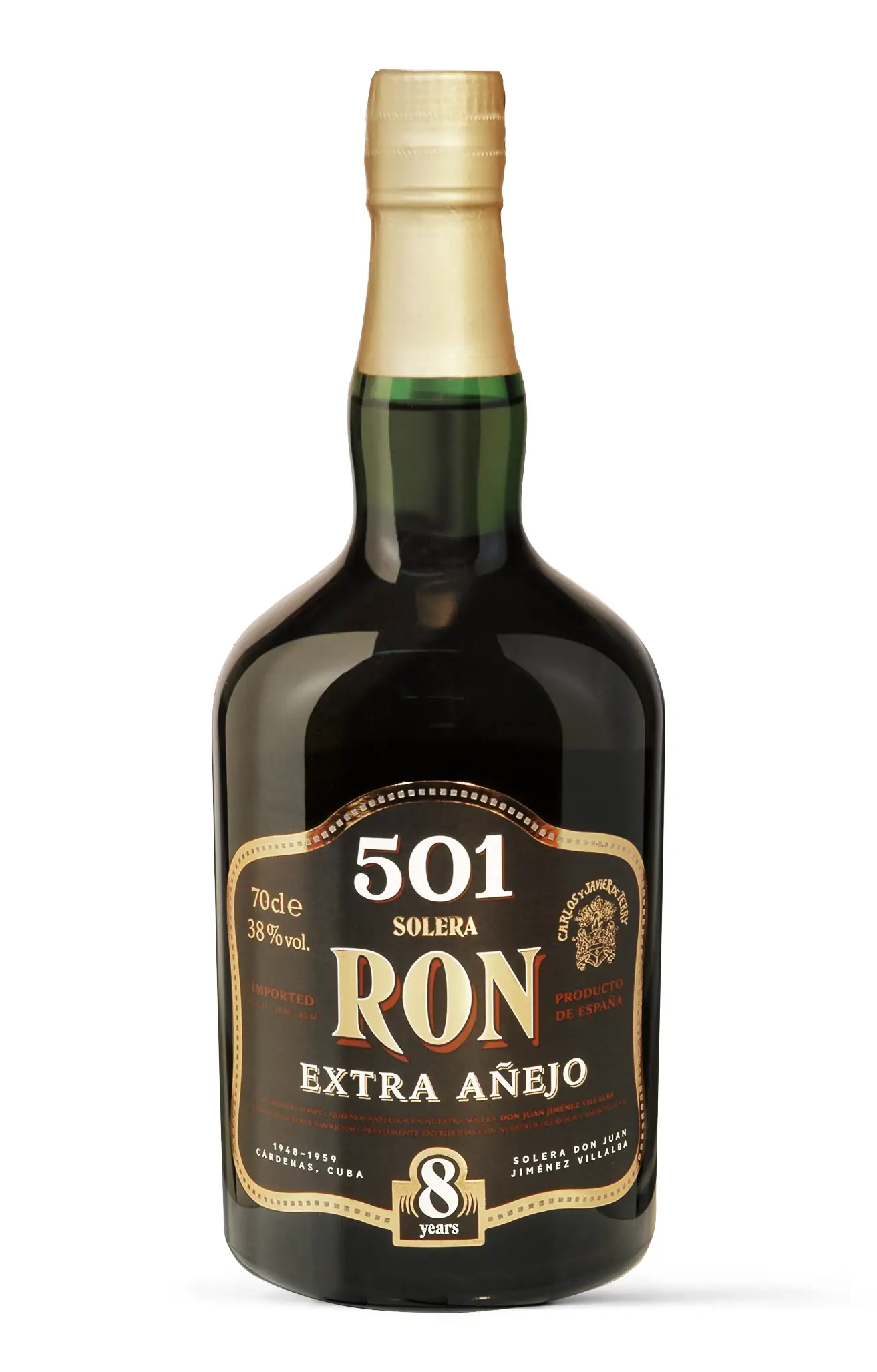 Fľaša alkoholu 501 Rum 8 ročný